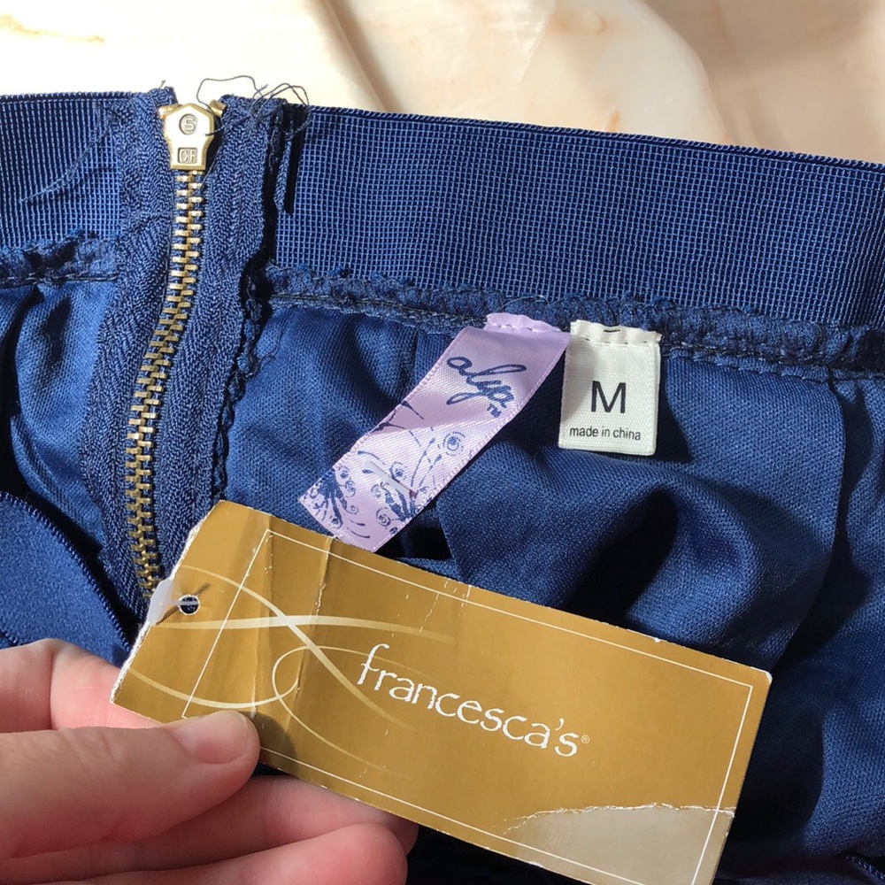 NWT Francesca’s Alya Navy Lace Skirt - Picture 4 of 4
